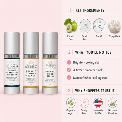 Organic Anti-Aging Trio – Vitamin C & Firming Serums