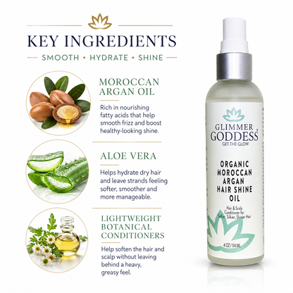 Organic Hair Shine Spray – Frizz Control & Hydrating