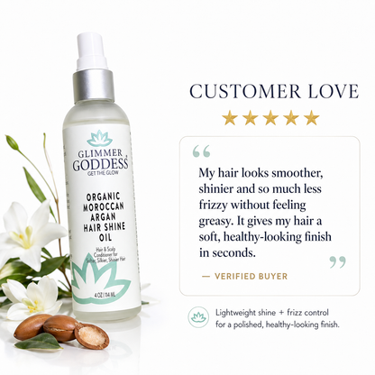 Organic Hair Shine Spray – Frizz Control & Hydrating